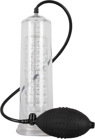 You2Toys Mister Boner - вібруючий насос для потенції, вакуумна помпа з висувним вібро-яйцем та силіконовою манжетою, чорний/прозорий (24 см)