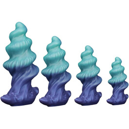 Анальний плагін Jixaxe з різьбою, великий дildo, м'який силікон, стимулятор G-точки, масаж простати, тренажер, SM-іграшка для початківців (L)