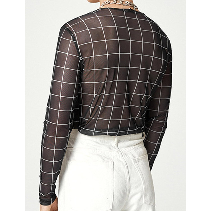 Чоловіча сітчаста футболка AIEOE з блискітками, прозора сорочка-сітка, футболка з коротким/довгим рукавом для клубів, літня сітчаста кофта, розмір M