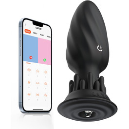 Анальний плагін для жінок та чоловіків з вібрацією, керування через додаток, 9 режимів, стимулятор простати, силікон, для пар