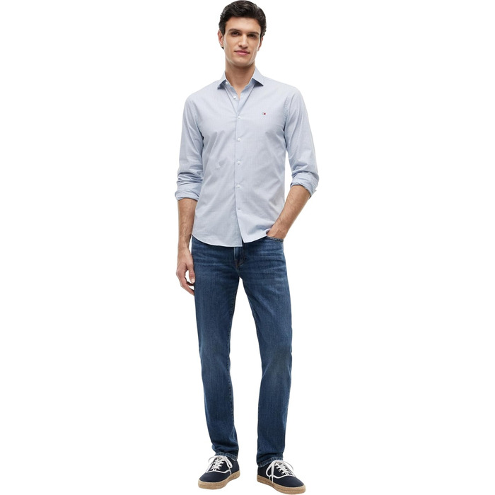 Чоловічі прямі джинси Tommy Hilfiger Denim (Smoke Blue), розмір 33W / 32L