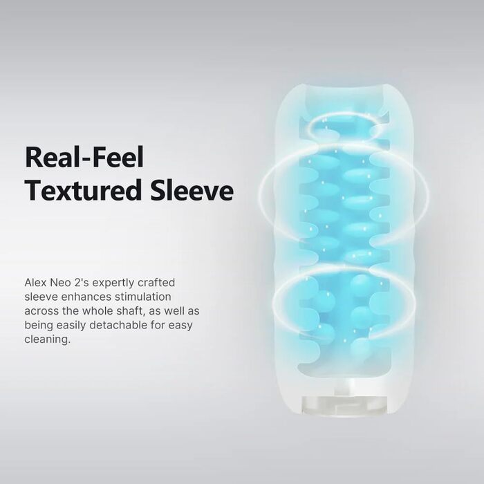 SVAKOM Alex Neo 2 - Електричний мастурбатор для чоловіків з 7 режимами та функцією масажу, преміум-якість