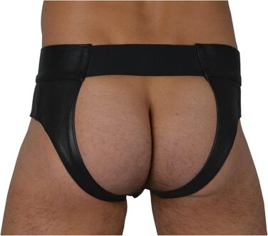 Чоловіча спідня білизна з шкіри Awansstar AW-510, чорна, танга/сліп, 32 розмір