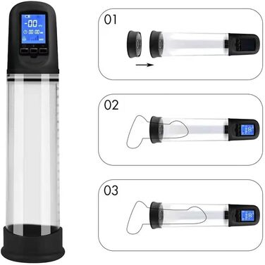 Електрична вакуумна помпа для збільшення пеніса RIVILA - 4 рівні, для чоловіків