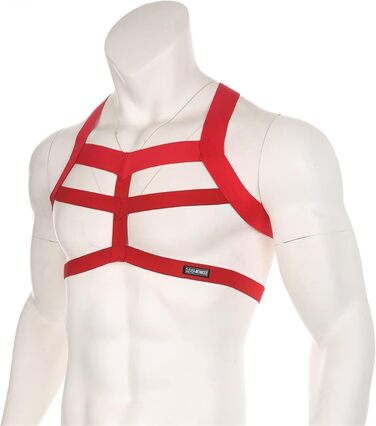 Сексуальний чоловічий комплект для сну: пояс для грудей, стрінги, шкарпетки, гольфи, труси, танга, низька талія, для геїв, мереживні шкарпетки, гольфи, колготки. Розмір універсальний (червоний, універсальний розмір)