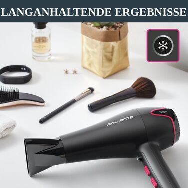 Фен для волосся Rowenta x Karl Lagerfeld CV184L Express Style: компактний, потужний, складаний, чорний