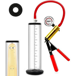 Портативна вакуумна помпа для збільшення статевого члена з манометром та ножиковим захватом (4 розміри)