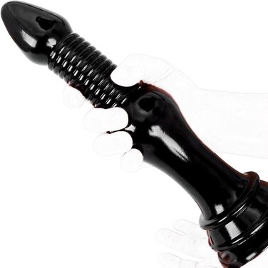 Анальний дildo Jixaxe 30 см з силікону - розширювач ануса, іграшка для стимуляції G-точки, чорний