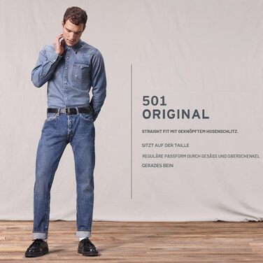 Чоловічі джинси Levi's Stonewashed Black (розмір 30W / 32L), класичні чорні