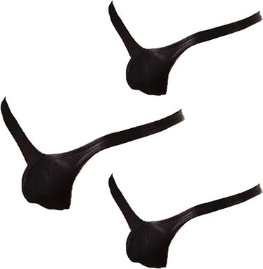 Танга чоловічі безшовні, низька посадка, чорний колір, розмір M