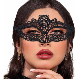 Маска для обличчя з мережива для жінок, чорна мереживна маска, костюм, вечірка, бал, карнавал, Хелловін, маска для очей (A) (Рожева)