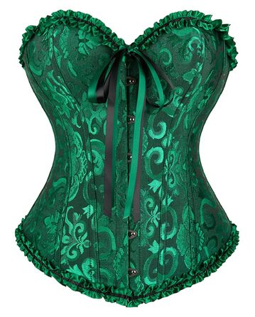 Корсет для повного бюста KUOSE, корсет для живота, топ, великі розміри, чорний, зелений M