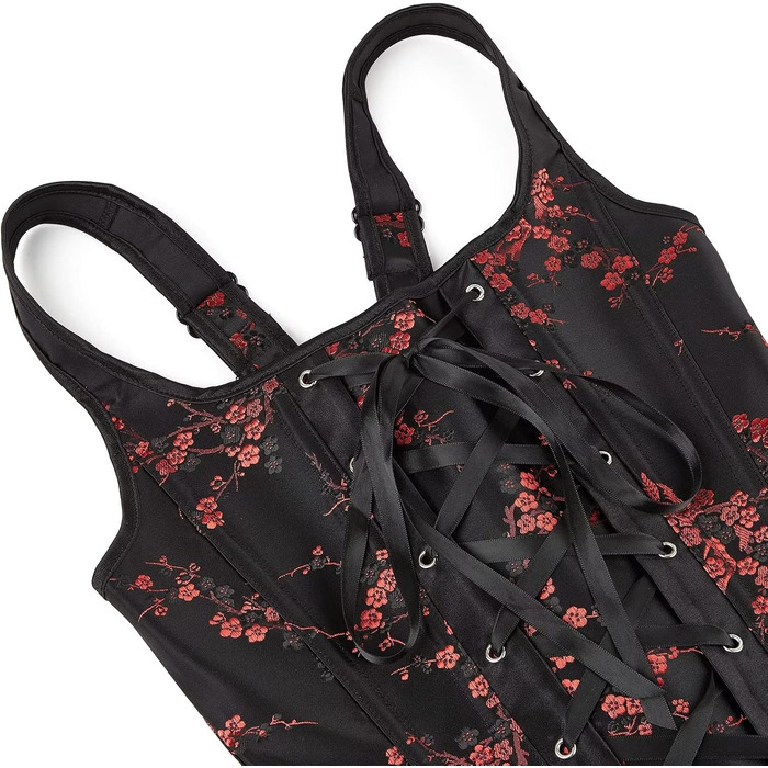 Корсаж бюст'є з квітковим візерунком, чорний (Jutrisujo)