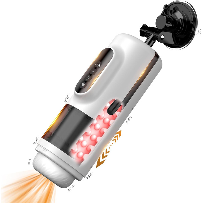 Електричний мастурбатор для чоловіків - чаша з насосом, вібрацією та підігрівом. Масажер для статевих органів