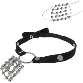 Кільце для пеніса з нержавіючої сталі Axcroo з ремінцем, кільце для яєчок, металеві кульки, кільця для пеніса, розтягувач яєчок, еротична іграшка для чоловіків, затримка еякуляції (38 мм)