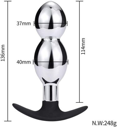 Анальний дildo з нержавіючої сталі для дорослих - SM іграшки для жінок та чоловіків