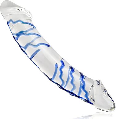 Секс-іграшка XoticPlay: дildo зі скла, анальний плагін з G-точкою, 28 см