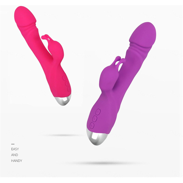 Вібратор для жінок: кліторальний та G-точковий, силіконовий кролик, 10 режимів вібрації, анальний дildo, реалістичний секс-іграшка, рожевий