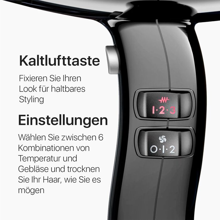 Професійний фен для волосся Valera Swiss Silent Jet 8500 Ultrablack, 2000 Вт, з іонізатором та двигуном PM-Pro