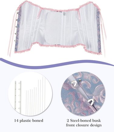 Корсет для жінок - бюстєль-корсет, чорний, розмір S