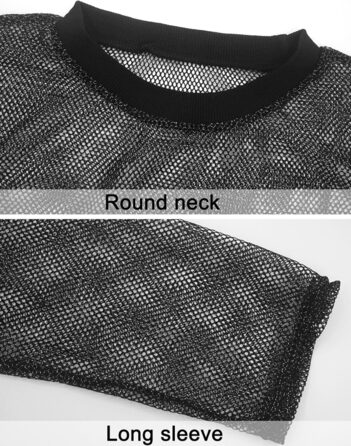 Чоловіча прозора сорочка AIEOE для клубів, мереживна, чорна (XL)