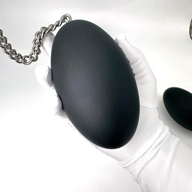 Анальний плагін Jixaxe з ланцюгом, анальні кулі, анальний ділдо, buttplug, великі анальні плагіни з гіпоалергенного силікону, секс-іграшка для жінок та чоловіків, 3 розміри S/M/L, анальні плагіни, секс-іграшки (M: Ø7,5cm)