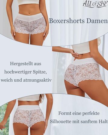 5 пар жіночої білизни: сексуальні панчіхи, трусики з мереживом, боксерки з бавовни, великі розміри S-3XL, чорний/бежевий/пудровий/фіолетовий/білий