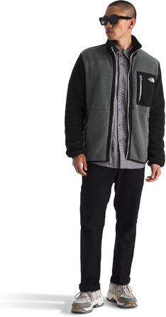Чоловіча флісова куртка The North Face Yumiori на блискавці, Anthracite Grey/Tnf Blue, розмір M
