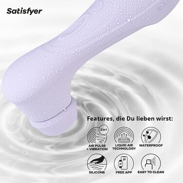 Вібратор Satisfyer Pro 2 Gen 3 з підключенням через APP | Технологія Liquid-Air | Тиха та потужна стимуляція клітора | Вібратор-пружина з вібрацією | Іграшка для дорослих, подарунок для жінок | Д*лдо (фіолетовий)