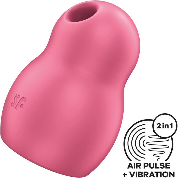 Вібратор Satisfyer Pro To Go 1 | Подвійний мотор | Компактний та перезаряджуваний | Водостійкий (IPX7) | Вібратор-імпульсна хвиля червоного кольору | Інтимна іграшка для жінок, універсальний розмір