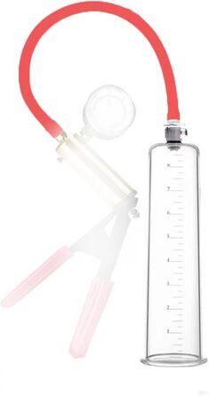 Вакуумна помпа для збільшення пеніса з силіконовим шлангом для чоловіків. Допомагає при еректильній дисфункції. Іграшка для дорослих для соло та парних ігор (23x5.7 см)