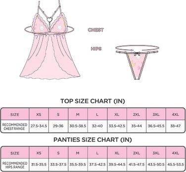 Нічна сорочка Babydoll з мереживом LittleForBig для жінок (3XL, рожева, з шлейкою)