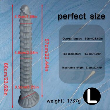 Силіконовий дилда Yaexx 46 см: гігантський монстр-дилда з кубком, стимуляція G-точки, для чоловіків та жінок