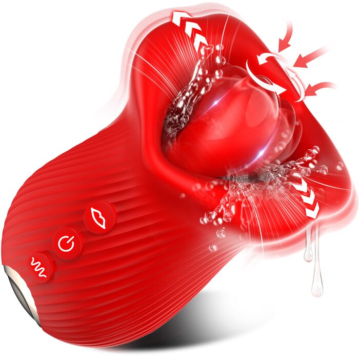 Вібратор Sauger для жінок: 8 режимів, 10 licking, 360° обертання. Іграшка для дорослих, для пар.