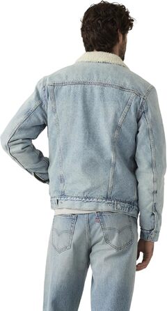 Чоловіча джинсова куртка Levi's Trucker з підкладкою Sherpa, колір Kentucky Blue