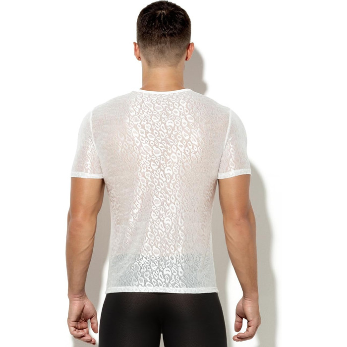 Костюм для рейву Casey Kevin для чоловіків, мереживний комплект (M, білий)