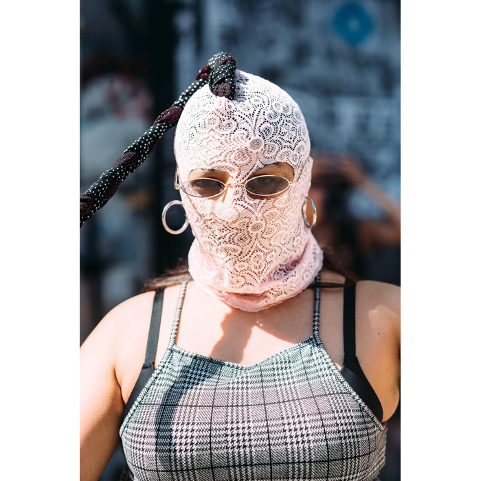 Маска на обличчя з мережива HOMELEX - мереживна маска на обличчя, повна мереживна маска, маска для карнавалу, прозора мереживна накидка