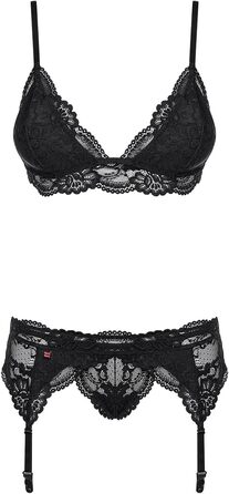 Комплект нижньої білизни Obsessive BH та труси L/XL, чорний (1 шт.)