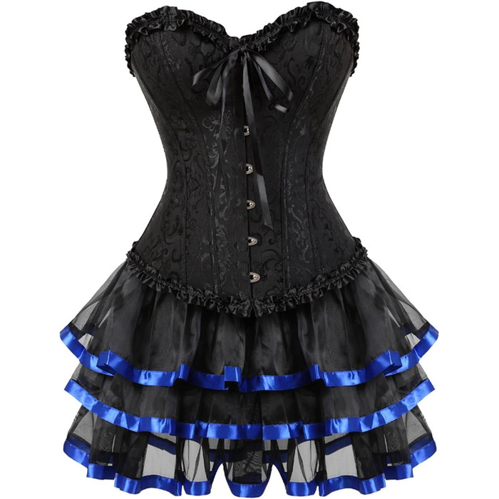 Корсетне плаття Moulin Rouge в готичному стилі, спідниця, великі розміри S-3XL, комплект, колір цегляний