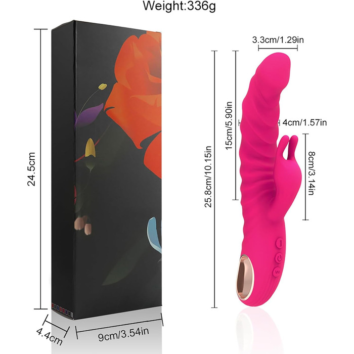 Вібратор для жінок G-Spot з подвійною стимуляцією, Rabbit Vibrator Set, 10 режимів, рожевий
