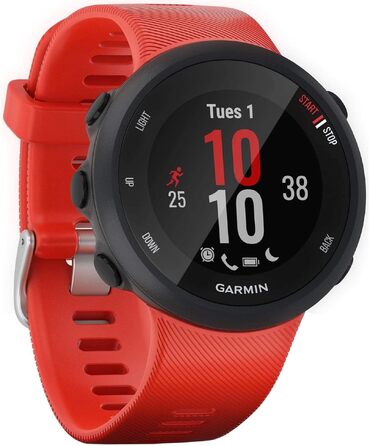 Спортивний GPS-годинник Garmin Forerunner 45 для бігу, фітнес-трекер з пульсометром та планами тренувань, червоний (розмір M)
