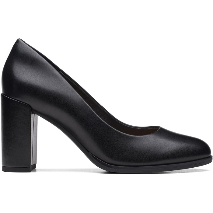 Жіночі туфлі-човники Clarks Freva85 Court, шкіряні, чорні, розмір 38 EU