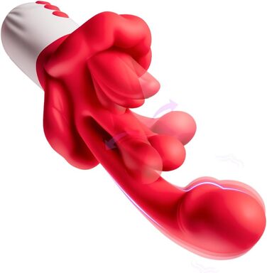 Набір вібраторів 4-в-1 для жінок: вібратор, стимулятор G-точки, кліторального стимулятора, з нагріванням та 25 функцій