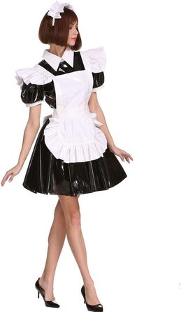 Костюм для чоловіків GOceBaby Sissi Zofen XXL: чорний, з замком, з ПВХ, для чоловіків великих розмірів