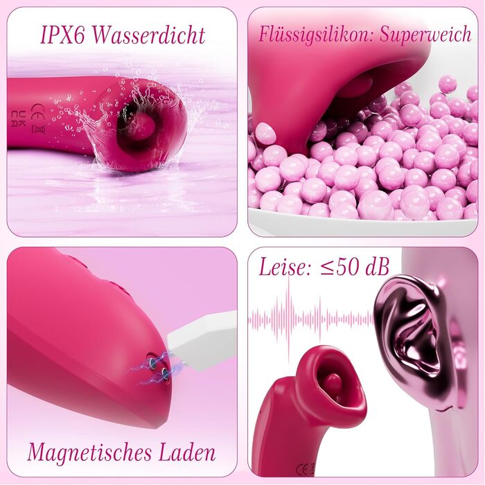 Вібратор для жінок: стимулятор клітора з 3 режимами соски, 10 режимами язика та вібрацією. Інтимні іграшки преміум-якості