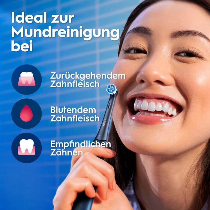 Електрична зубна щітка Oral-B iO Series 3 Matt Black (Чорна), 3 режими чищення, насадка та дорожній футляр у комплекті
