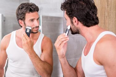 Електробритва Wahl Travel Shaver Gold Edition — бездротовий акумуляторний тример для чоловіків, компактна дорожня бритва для обличчя та бороди, срібляста