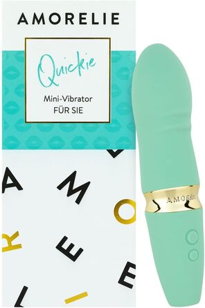Вібратор AMORELIE Quickie для G-точки, 15 см, зелений | Водостійкий, з акумулятором