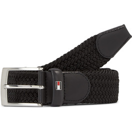 Чоловічий текстильний ремінь Tommy Hilfiger New Adan Belt 3.5, чорний, розмір 85