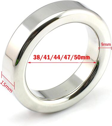 Набір з 3 шт. металевих обручів для яєчок (5 розмірів) – металеві обручі для пеніса, розтягувачі яєчок, обважнювачі мошонки, бондж, секс-іграшки для чоловіків, срібло